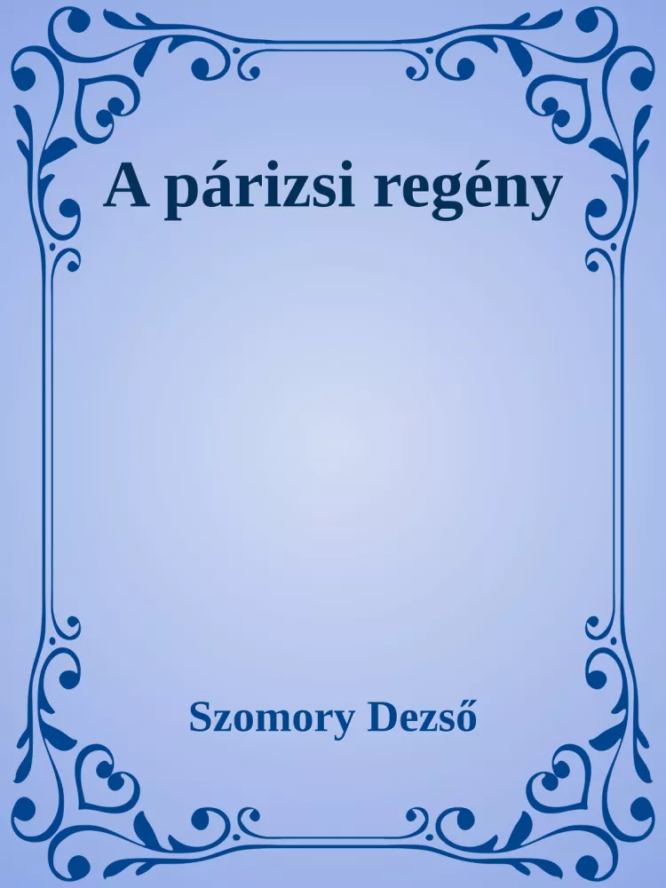 A párizsi regény borító