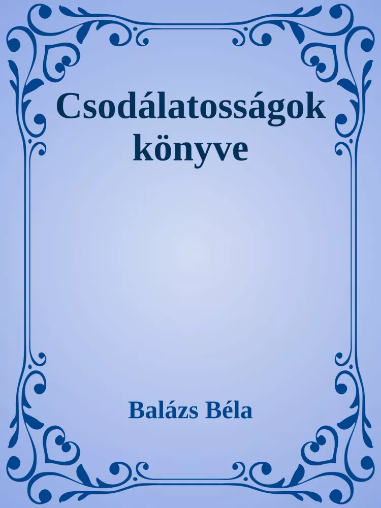 Csodálatosságok könyve borító