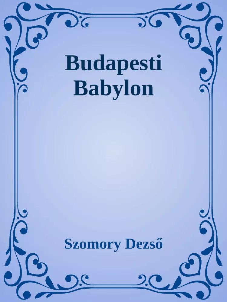 Budapesti Babylon borító