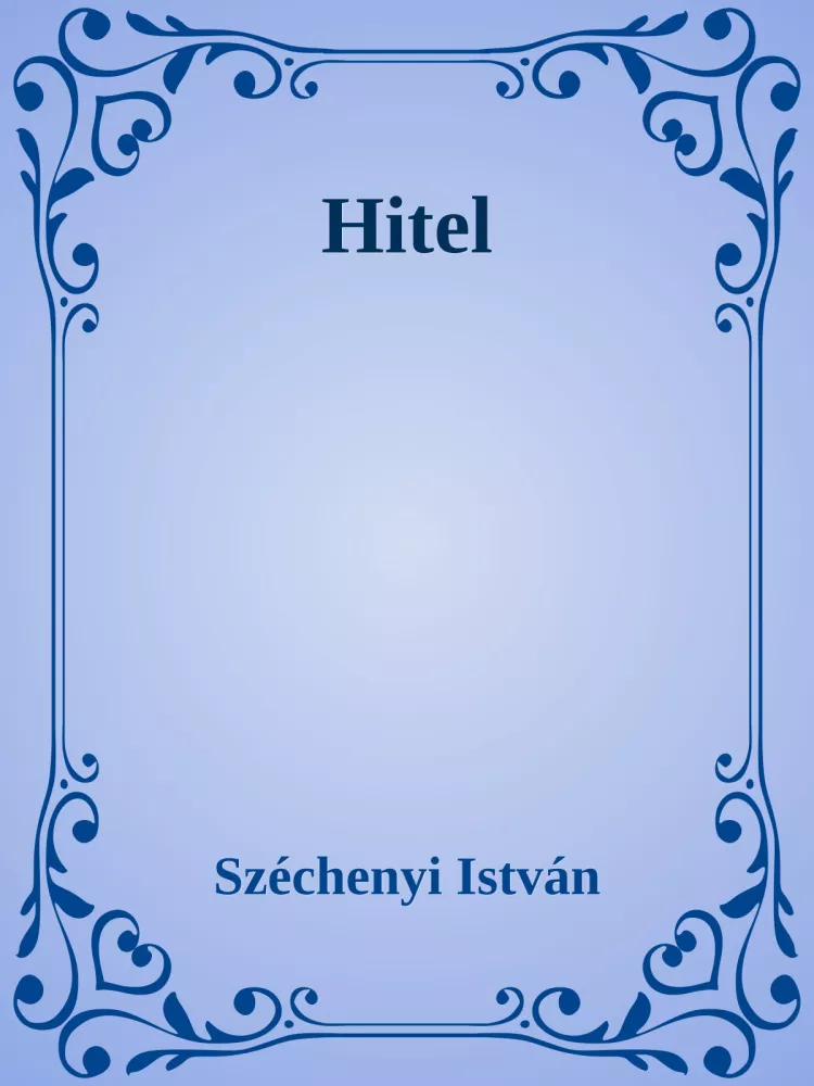 Hitel borító