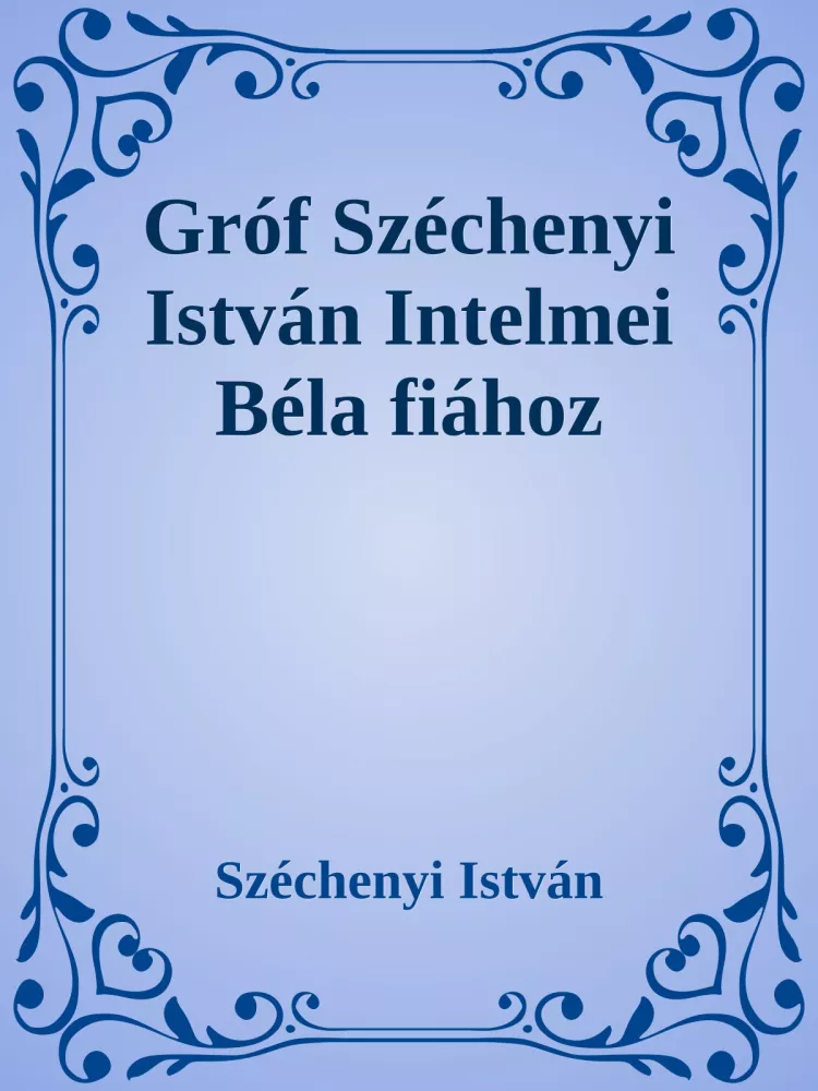 Intelmei Béla fiához borító