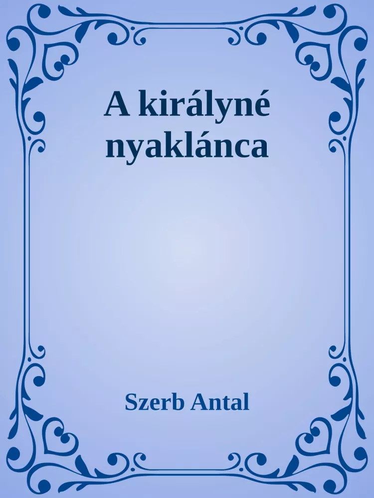 A királyné nyaklánca borító