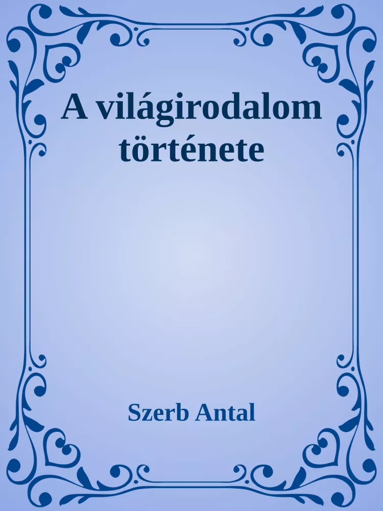 A világirodalom története borító