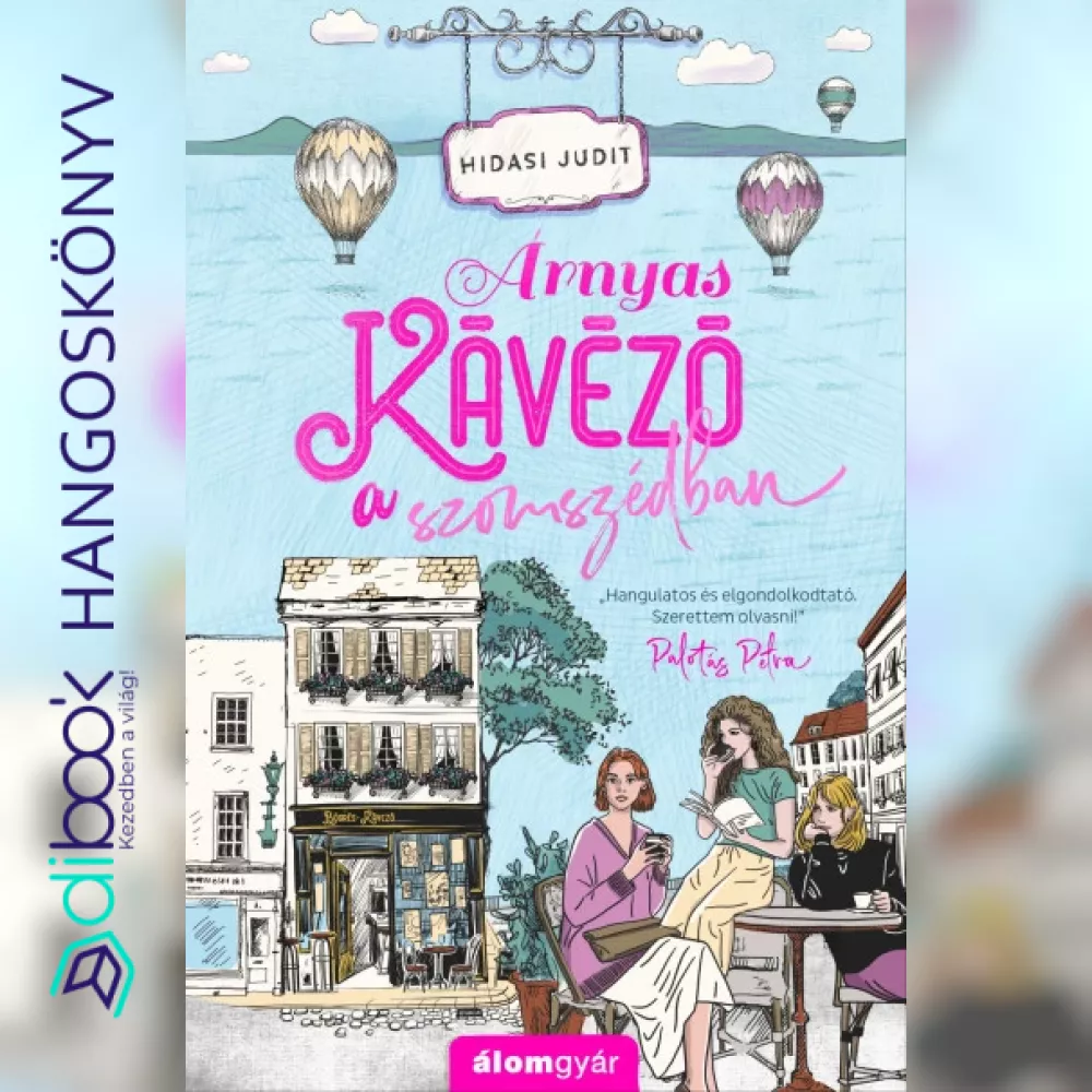 Árnyas kávézó a szomszédban borító