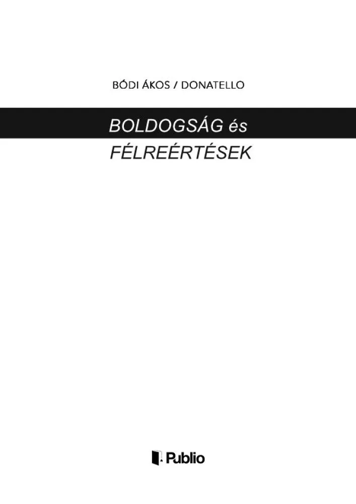 Boldogság és félreértések borító