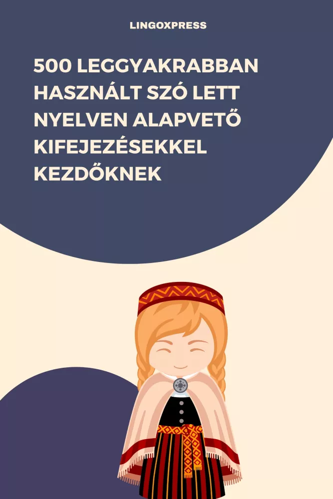500 leggyakrabban használt szó Lett nyelven alapvető kifejezésekkel kezdőknek borító