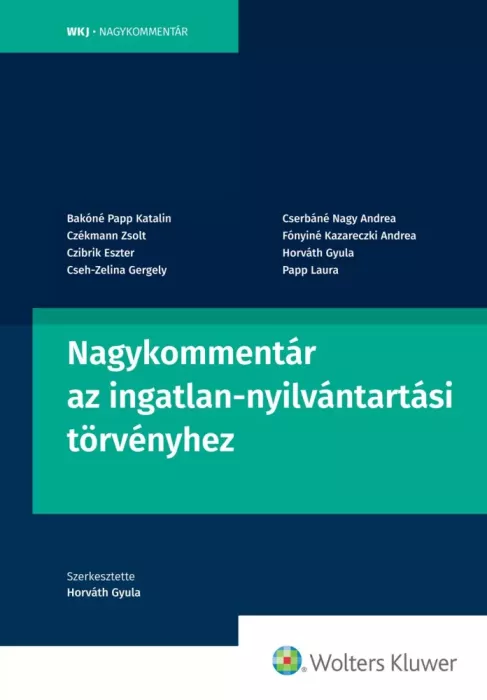 Nagykommentár az ingatlan-nyilvántartási törvényhez borító