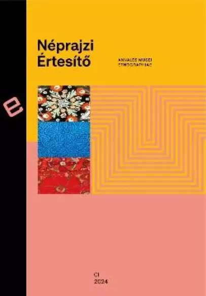 Néprajzi Értesítő CI borító