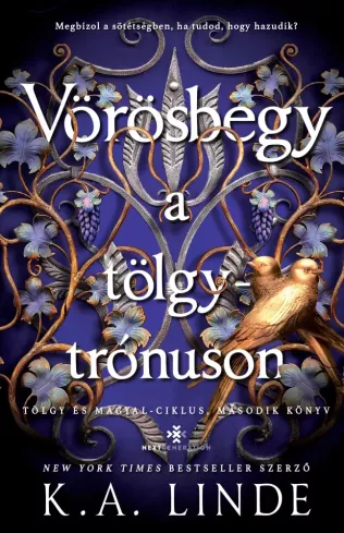 Vörösbegy a tölgytrónuson borító